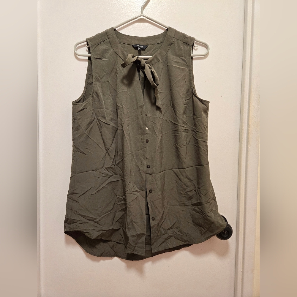 RW&CO army Green dress tank top blouse